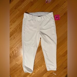 White Women's softball pants NWT